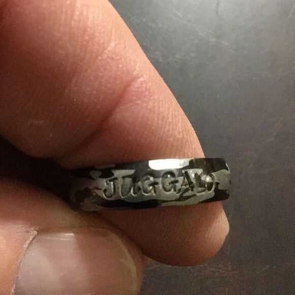 Men’s camouflage Juggalo ring size 10 3/4 - Picture 2 of 6